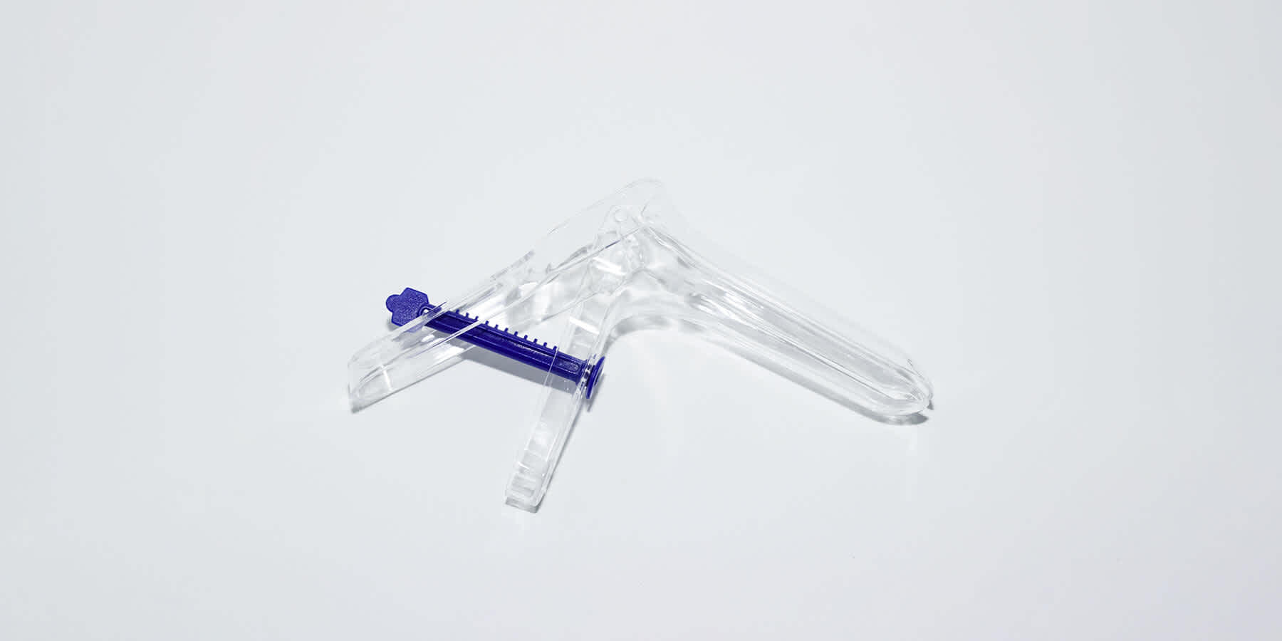 Image of plastic vaginal speculum used for pap smear test